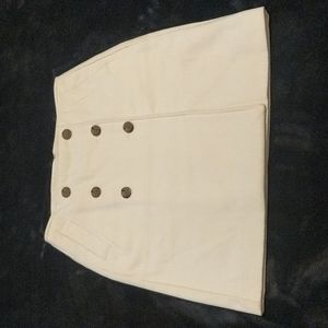 Banana Republic Lined Ivory Wool Skirt